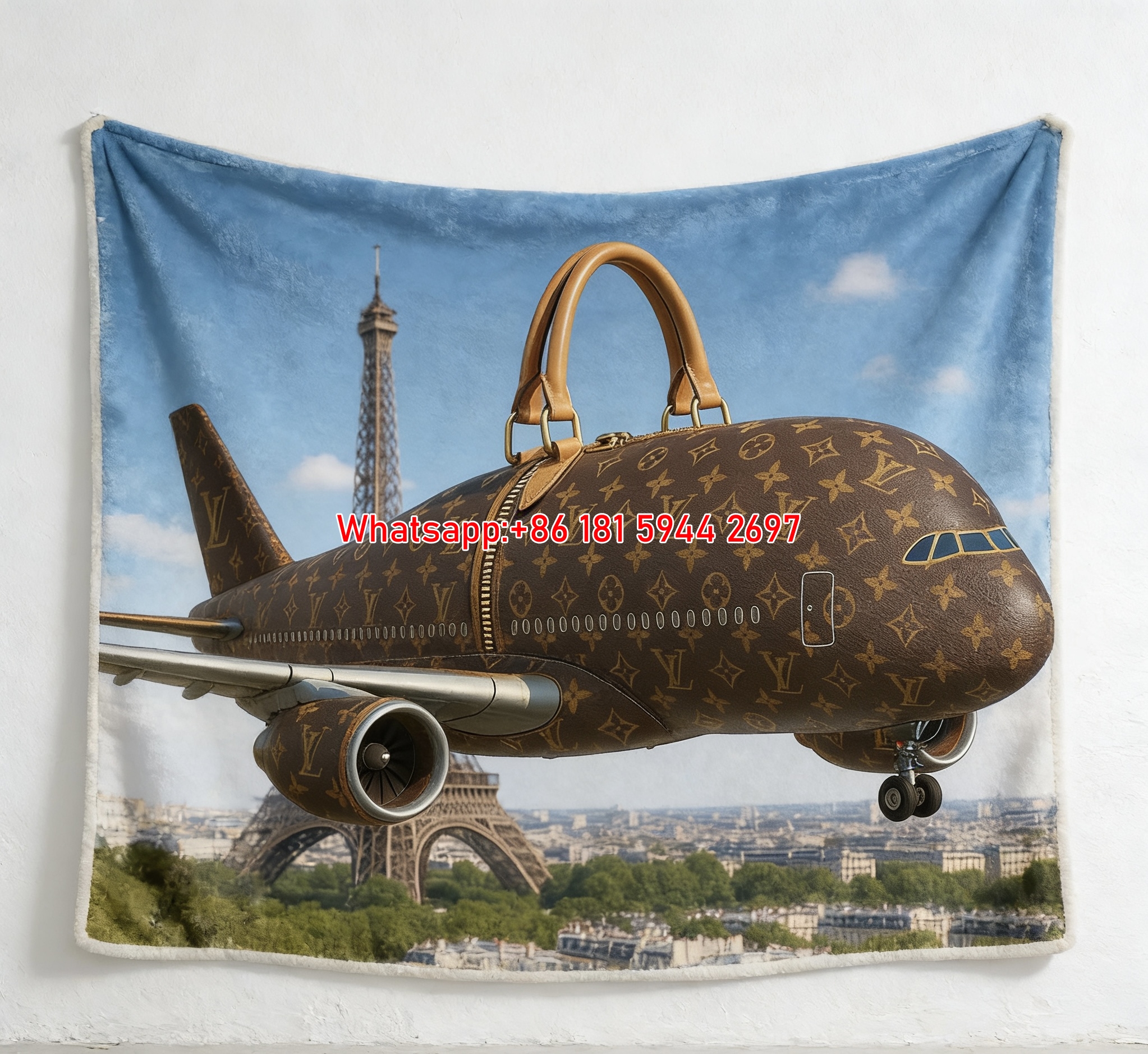 LV Jet Plane Blanket Monogram Airplane Throw IMG_3575